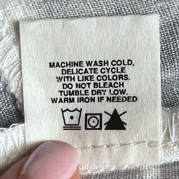 REVOLVE Krisa High-Low Linen Halter Tie Maxi Dress, White/Steel Blue. Small. NWT - Picture 14 of 16